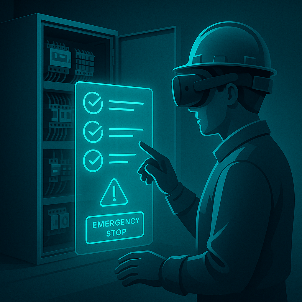 VR-Schulung mit Schaltschrank in 3D